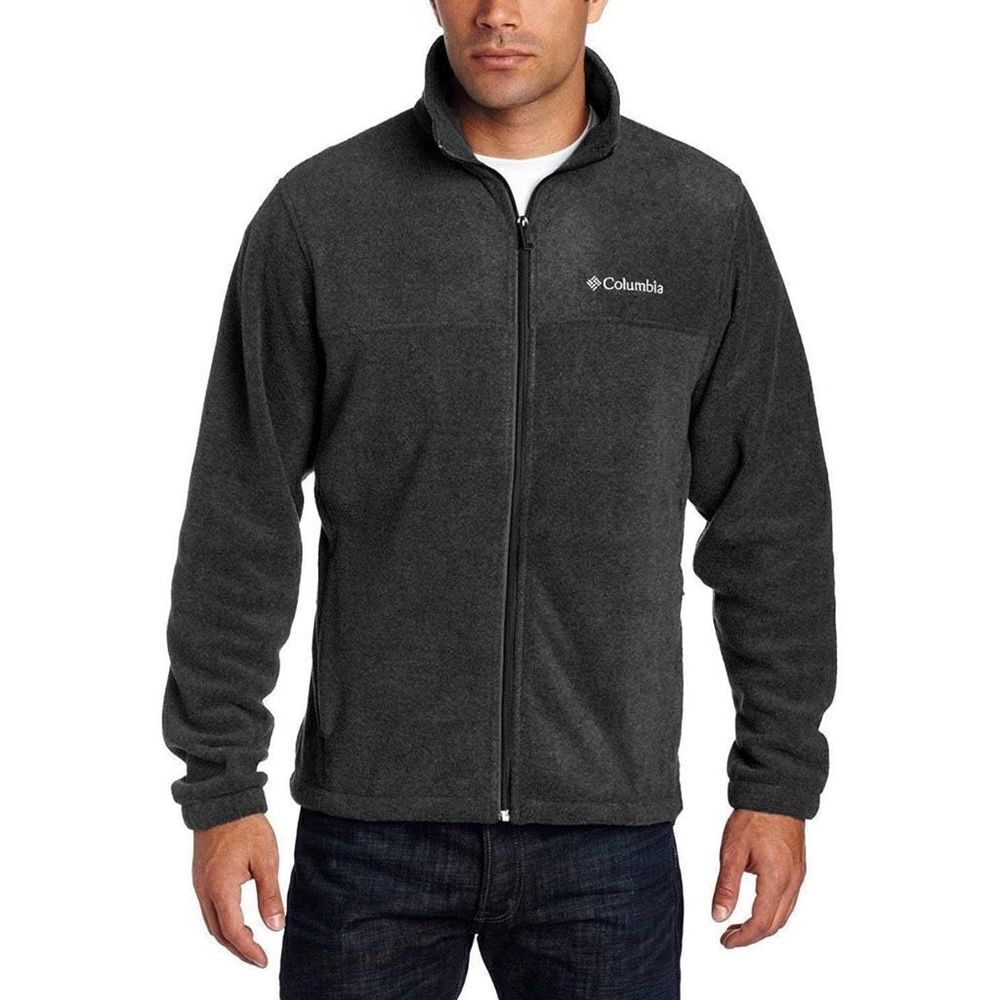 Columbia Mount Grant Fleece Full Zip Mens Gray Jacket Size Medium